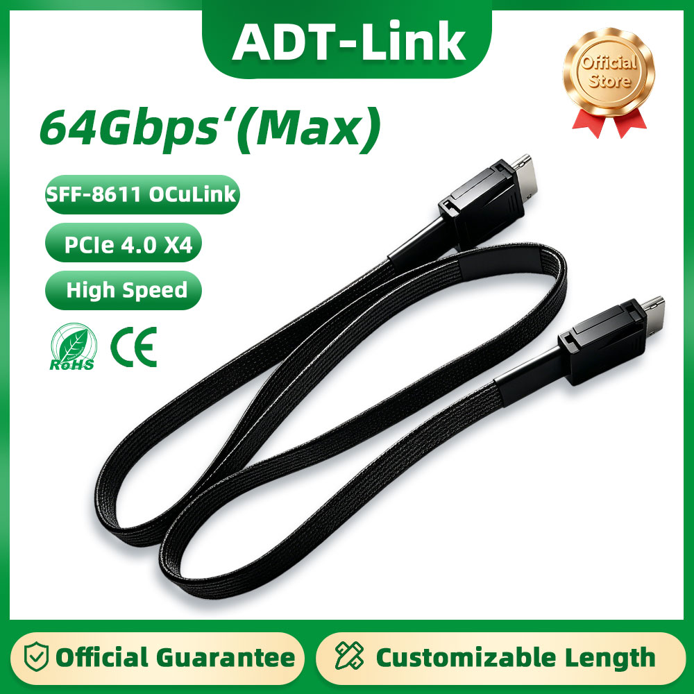 Oculink Egpu Mini Pc - ADT-Link 64Gb 남성-남성 PCIE 4.0 X4